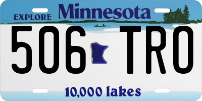 MN license plate 506TRO