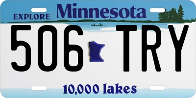 MN license plate 506TRY