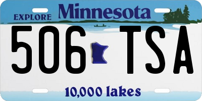 MN license plate 506TSA