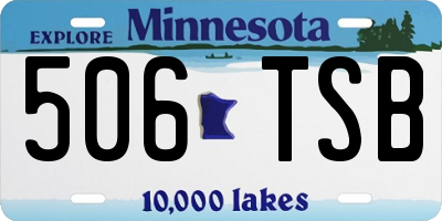 MN license plate 506TSB