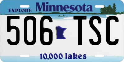 MN license plate 506TSC