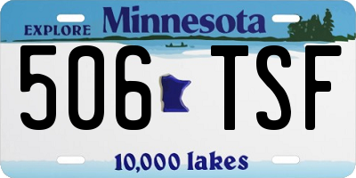 MN license plate 506TSF