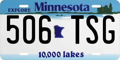 MN license plate 506TSG