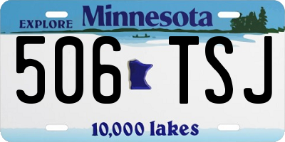 MN license plate 506TSJ