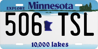 MN license plate 506TSL