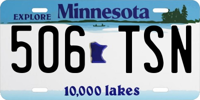 MN license plate 506TSN