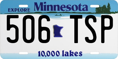 MN license plate 506TSP