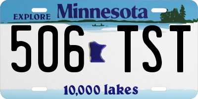 MN license plate 506TST