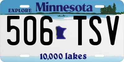 MN license plate 506TSV