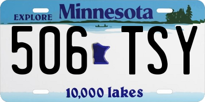 MN license plate 506TSY