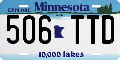 MN license plate 506TTD