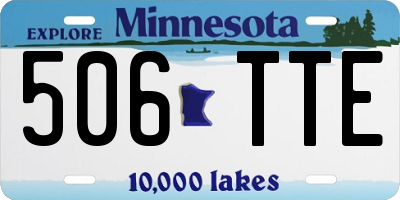 MN license plate 506TTE
