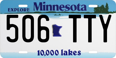 MN license plate 506TTY