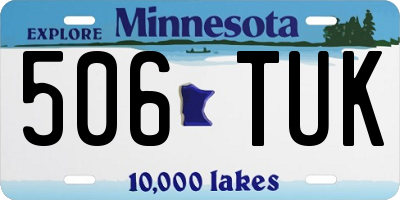 MN license plate 506TUK