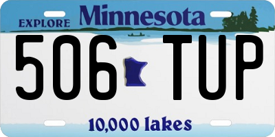 MN license plate 506TUP