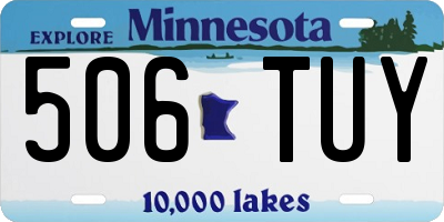 MN license plate 506TUY