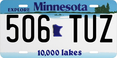 MN license plate 506TUZ