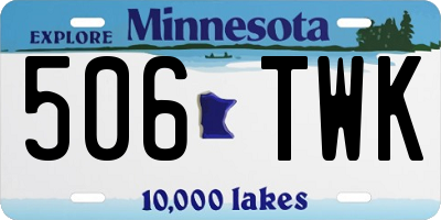 MN license plate 506TWK