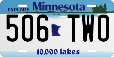 MN license plate 506TWO
