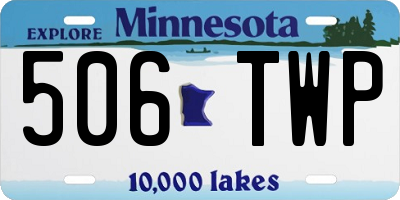 MN license plate 506TWP
