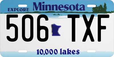 MN license plate 506TXF