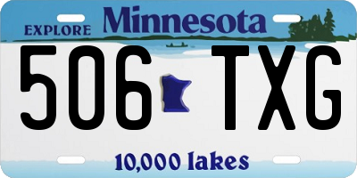 MN license plate 506TXG