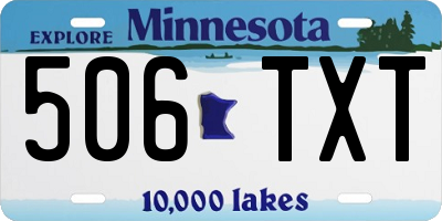 MN license plate 506TXT