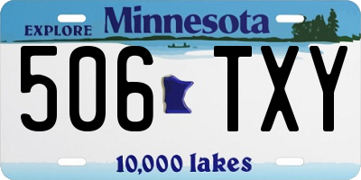 MN license plate 506TXY