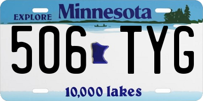 MN license plate 506TYG