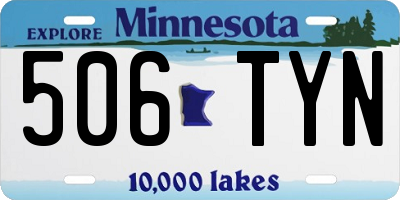 MN license plate 506TYN