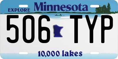 MN license plate 506TYP