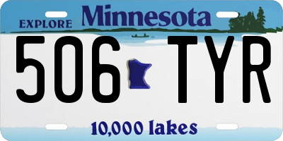 MN license plate 506TYR
