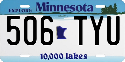 MN license plate 506TYU