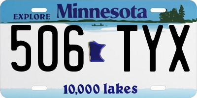 MN license plate 506TYX