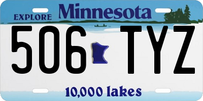 MN license plate 506TYZ