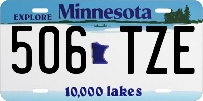MN license plate 506TZE