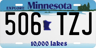 MN license plate 506TZJ