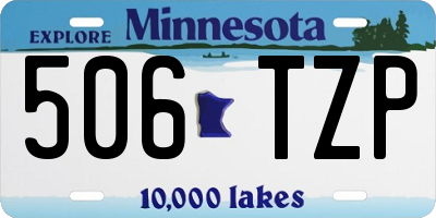 MN license plate 506TZP