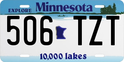 MN license plate 506TZT