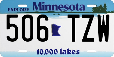 MN license plate 506TZW