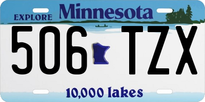 MN license plate 506TZX