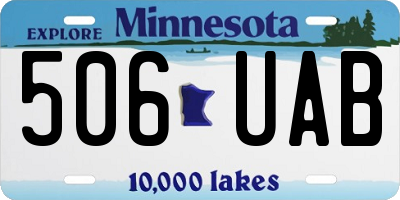 MN license plate 506UAB