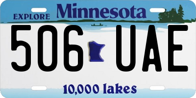 MN license plate 506UAE