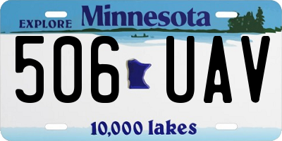 MN license plate 506UAV