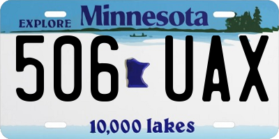 MN license plate 506UAX