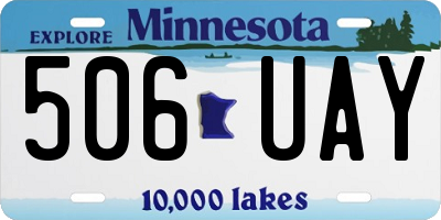 MN license plate 506UAY