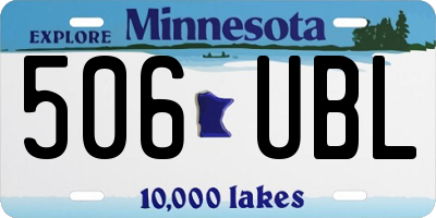 MN license plate 506UBL