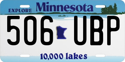 MN license plate 506UBP