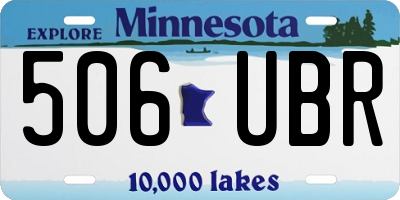 MN license plate 506UBR