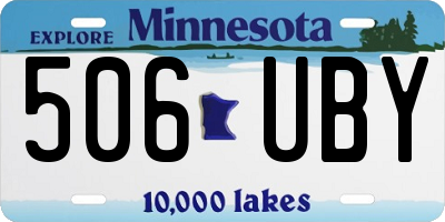 MN license plate 506UBY